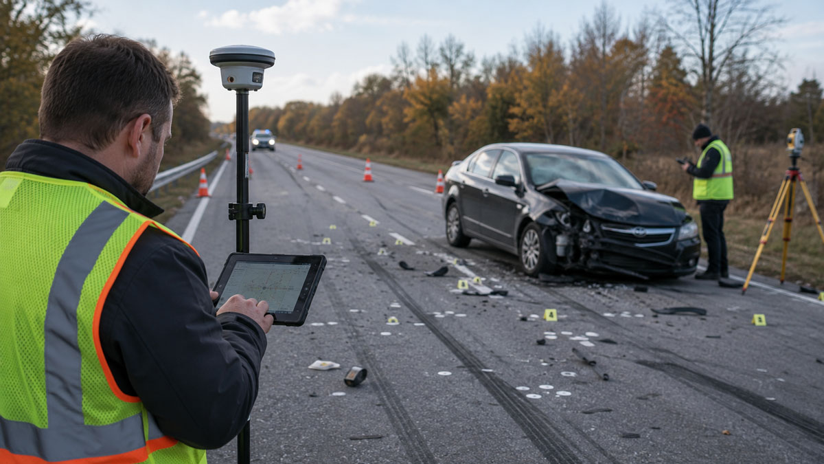 El RTK de Swift Navigation aporta una precisión inferior a 2 cm al mapeo forense de accidentes