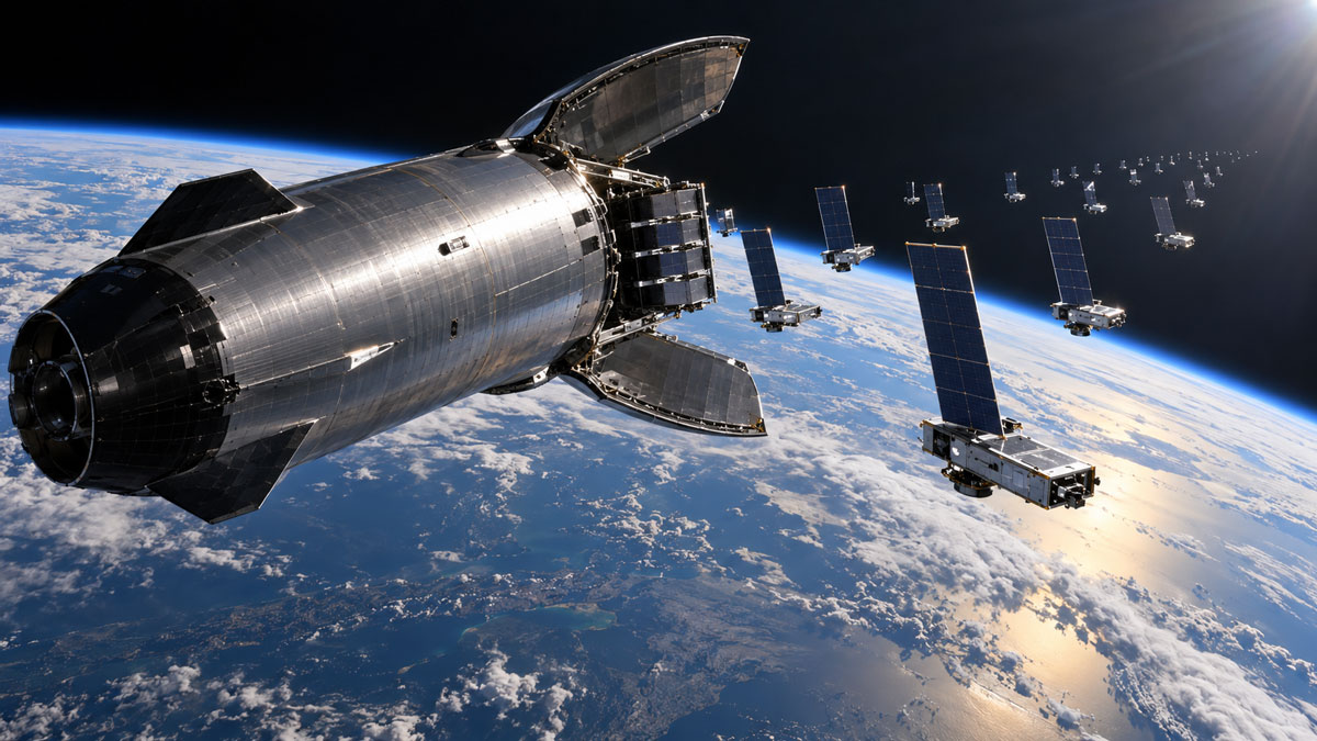 SpaceX Starship Reaches Orbit for First Time, Deploys 26 Starlink V3 Satellites Despite Engine Failure